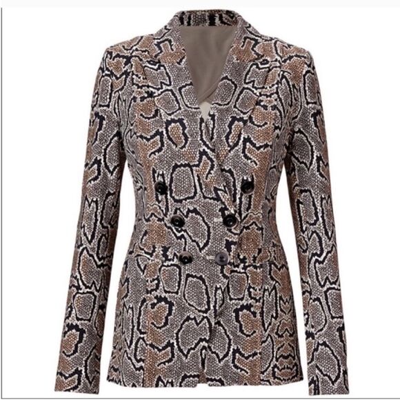 Cabi Python Snakeskin Print Blazer Jacket Animal Print Mobwife Contemporary - Picture 4 of 14